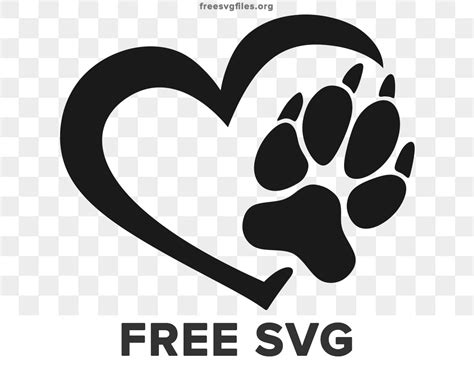 Download Dog Paw with Heart Beat SVG File - SVG Design Creativefabrica Free PSD Mockups