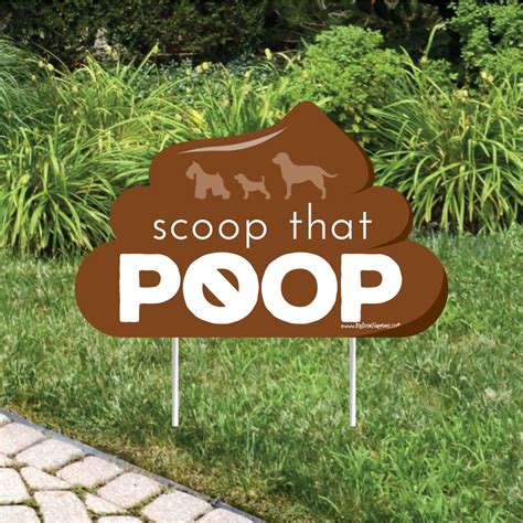 Dog Poop Signs For Yard