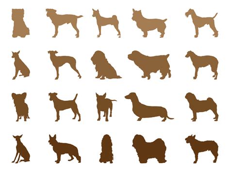 Dog Silhouettes Free Vector