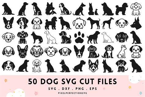 Unleash Your Creativity with Paw-some Dog SVG Files: Fluffy Canine Cut Files for All Your Crafting Needs