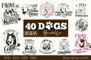 Download Dogs Bundle 40 Designs Commercial Use For Crafts