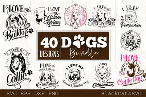 Download Dogs Bundle 40 Designs Cut Files