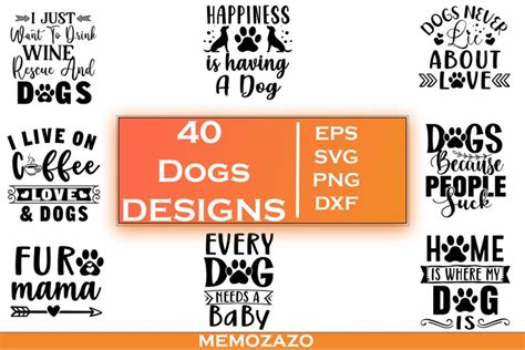 Download Dogs Bundle 40 Designs Files for Cricut