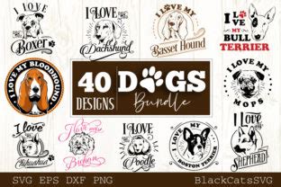 Download Dogs Bundle 40 Designs Images