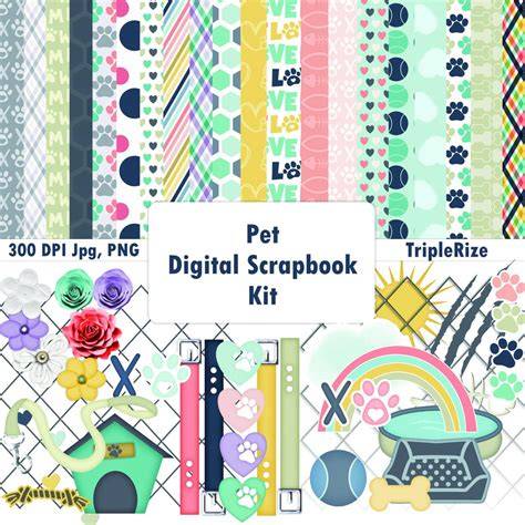 Dogs Digital Scrapbook Kit.