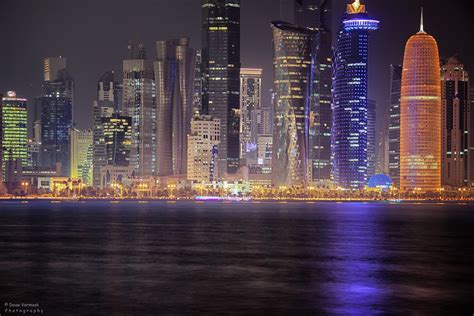 Doha Corniche at night
