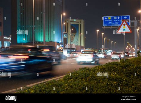 Doha Traffic Night