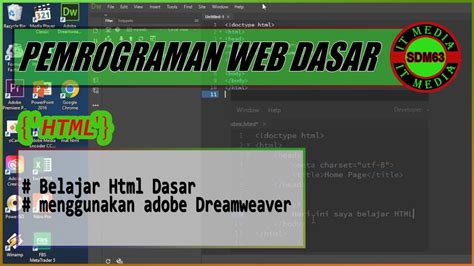 tutorial membuat dokumen dasar HTML dreamweaver