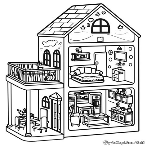 Doll House Coloring Pages