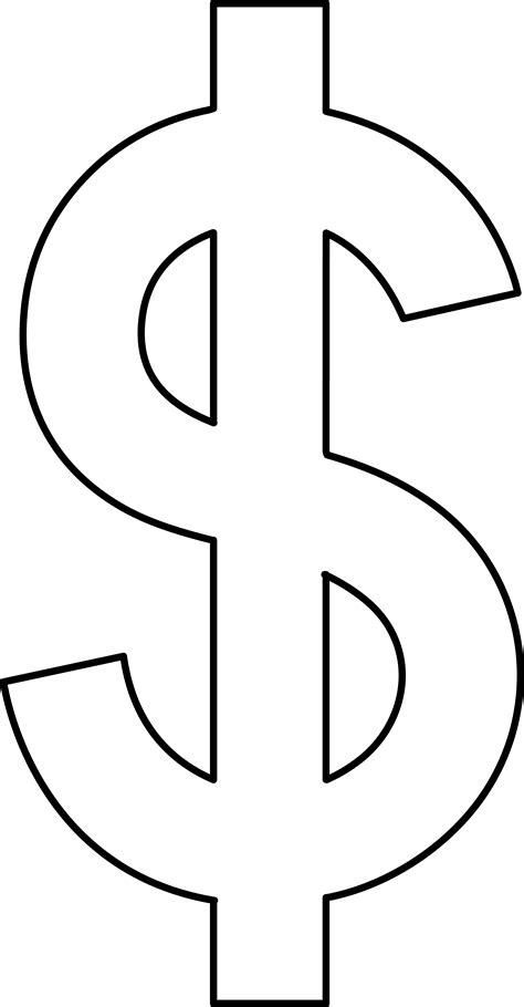 Money Sign Coloring Page / Money Coloring Pages