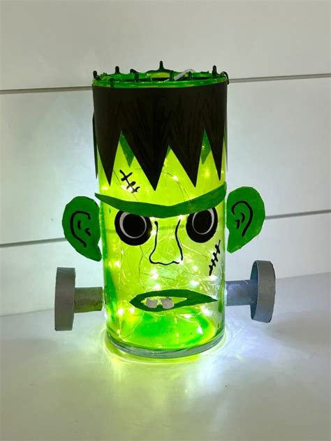A DIY Dollar Tree Frankenstein Snack Container