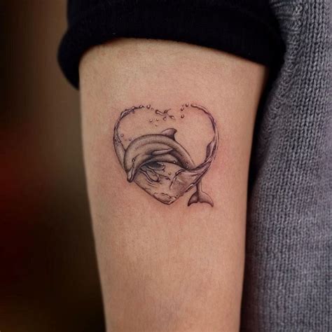 Dolphin Heart Tattoo