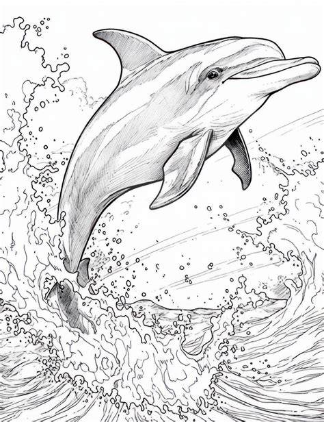 Dolphin Coloring Pages For Adults