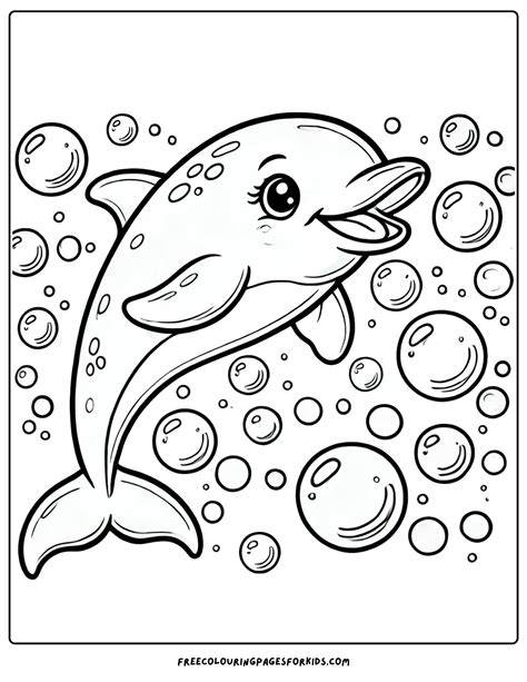 Dolphin Coloring Pages For Toddlers