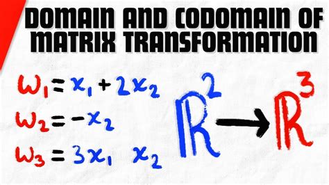 Domain And Codomain Of A Matrix