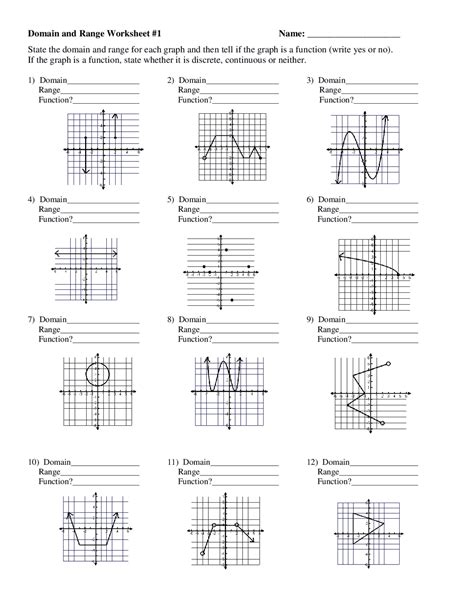 Domain And Range Worksheet 1 | Solving quadratic equations, Worksheets