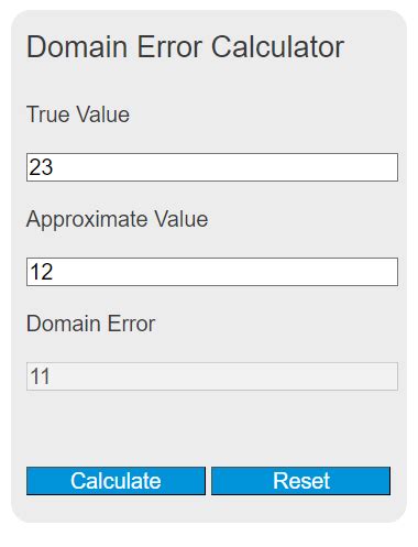 Domain Error On Calculator