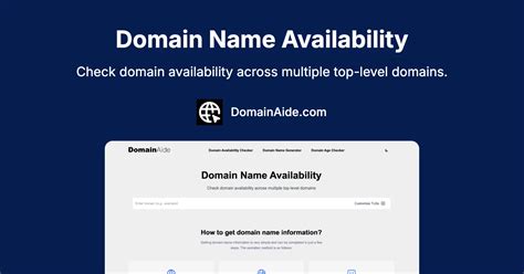 Domain Name Generators and Availability Checkers