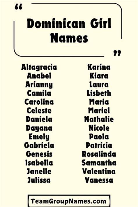 Dominican Girl Names That Start With D