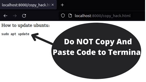 Don\'t copy-paste commands from webpages — you can get hacked