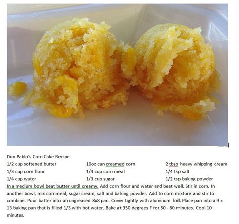 Don Pablo Corn Cake Recipe