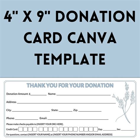 Donation Cards Template