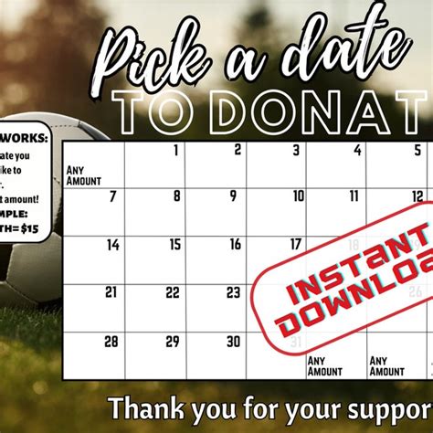 Donation Calendar Fundraiser