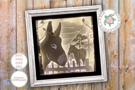 Download Donkey 3d Shadow Box Template