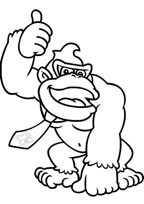 Donkey Kong Coloring Pages Free
