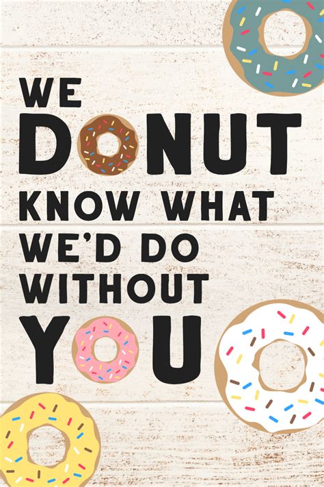 Donut Teacher Appreciation Free Printable