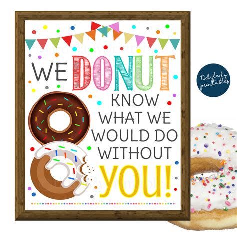 Donut Appreciation Printable