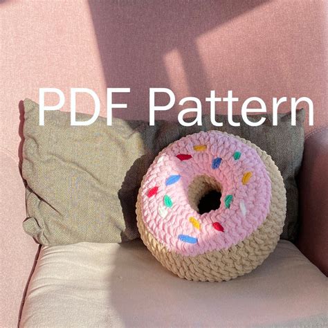 Donut Crochet Pillow