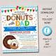 Donuts With Dad Invitation Template