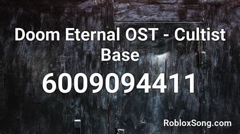 Doom Eternal Soundtrack (OST) - Cultist Base Roblox ID - Roblox 