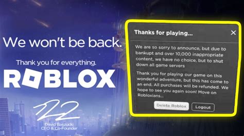 Doomsday is Once Again Upon Us, Roblox Allegedly Shutting Down 