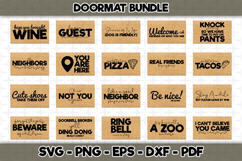 Download Doormat Bundle SVG - 20 Designs Included Commercial Use