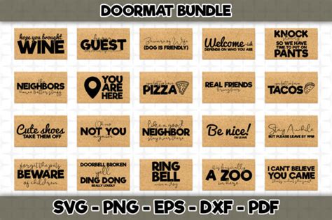 Download Doormat Bundle SVG - 20 Designs Included Printable