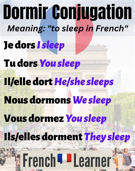 Dormir Conjugation Chart: A Comprehensive Guide To Conjugating The French Verb "Dormir" In English