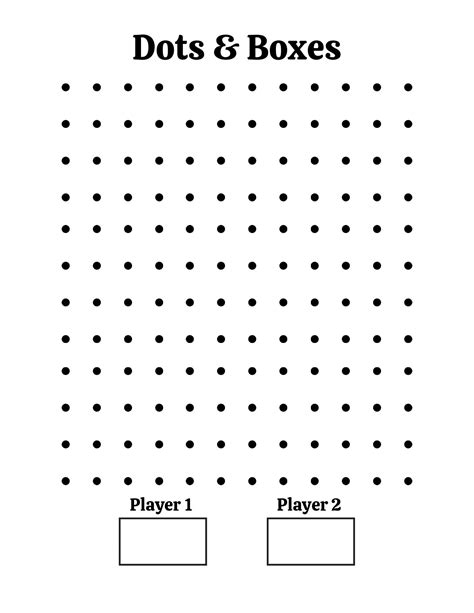Dot Box Game Printable