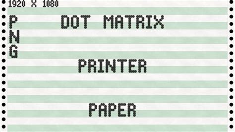 Dot Matrix Printer Video Template