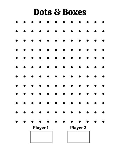 Dots And Boxes Game Printable