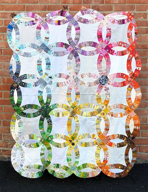 Double Wedding Ring acrylic quilt template by Quilting from the Heartland