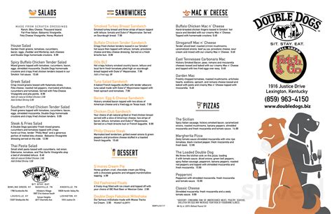 Double Dogs Menu With Prices