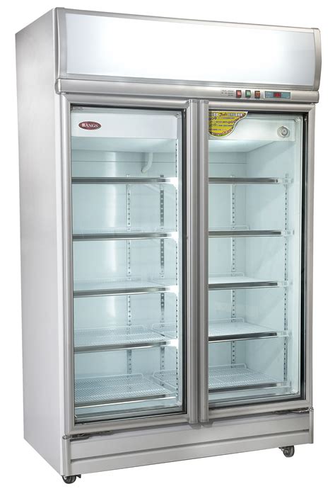Double Glass Door Mounted Refrigerator Global Commercial Kitchen Equipment