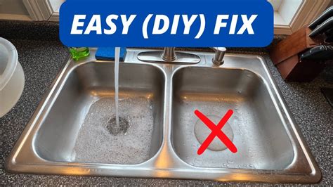 Double Kitchen Sink Slow Drain