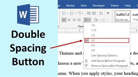 Double Space in Word