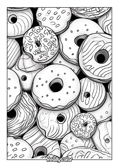 Doughnuts Coloring Pages