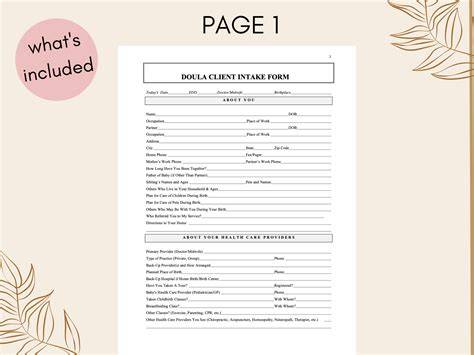 Doula Intake Form Template
