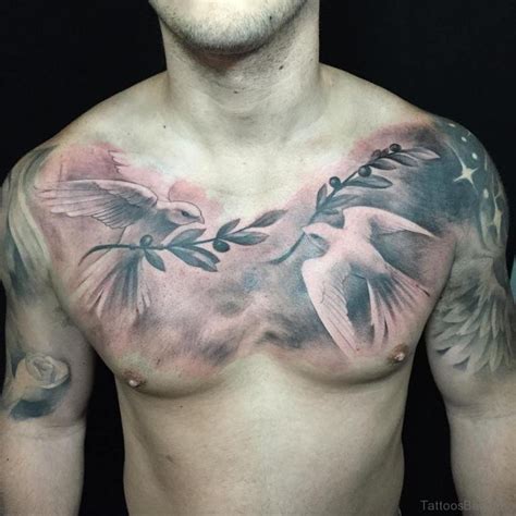40 Ultimate Dove Tattoos For Chest