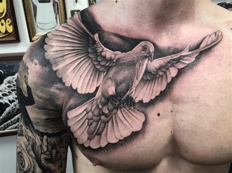 Dove Chest Tattoo